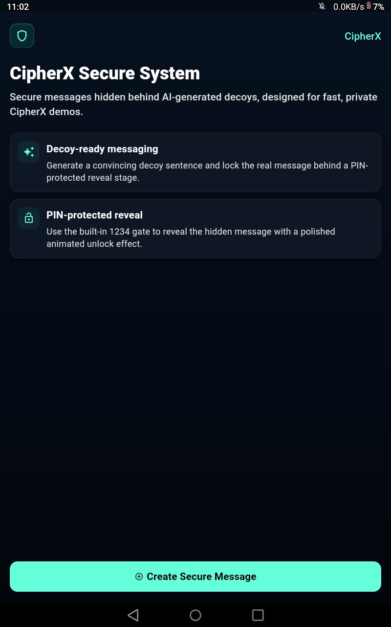 CipherX Message Unlocked
